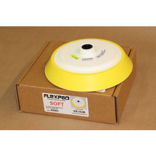 8 Inch Soft White Pad Cloth Back 5/8-11 Hub